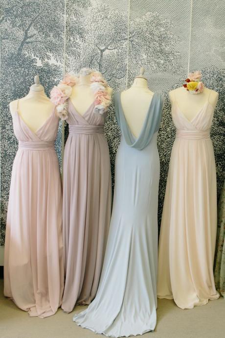 Fashion Bridesmaid Dresses Floor-length Bridesmaid Dresses Spaghetti Straps Bridesmaid Dresses Chiffon Bridesmaid Dress Bridesmaid Dresses