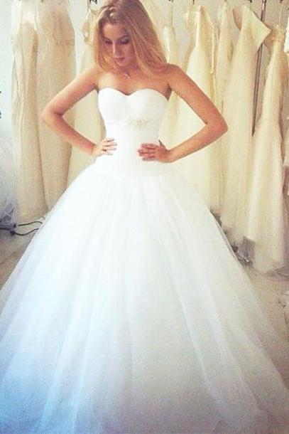 A-line Wedding Dresses,floor-length Wedding Dresses,wedding Dresses, White/ivory Wedding Gowns 2016