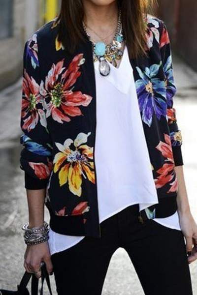 Fashion Printed Long-sleeved Jacket